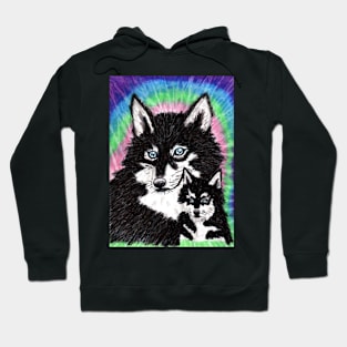 Wolf and Wolf Pup Hoodie